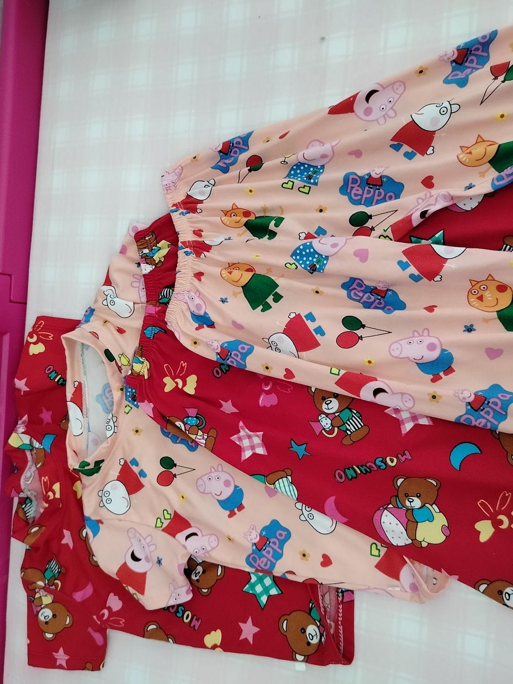 Peppa Pig Kids Pajama Set - Pink & Red